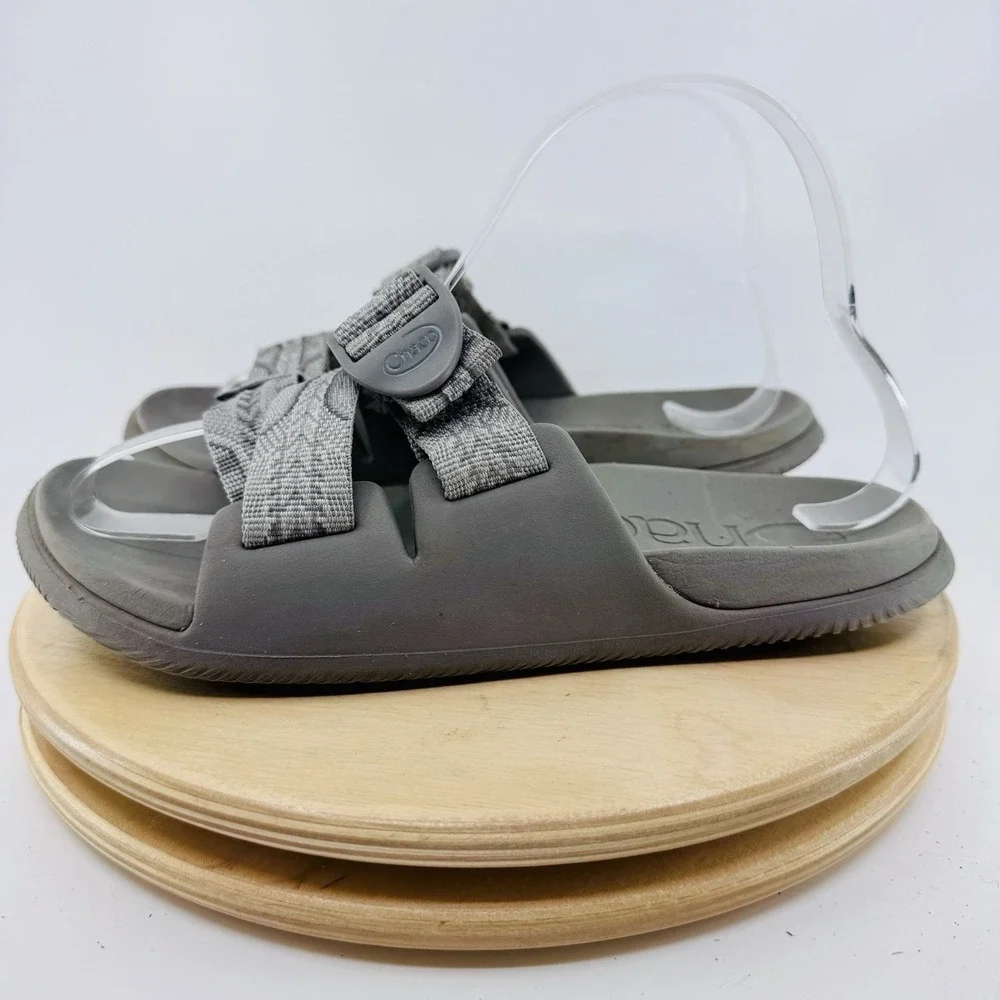 Chaco Chillos Slide Sandals Womens 7 Gray Lightweight Comfort Recovery Shoes